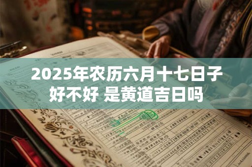 2025年农历六月十七日子好不好 是黄道吉日吗 2025年农历六月十七日子好不好 是黄道吉日吗