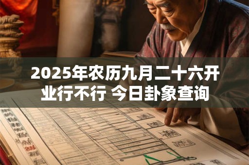 2025年农历九月二十六开业行不行 今日卦象查询