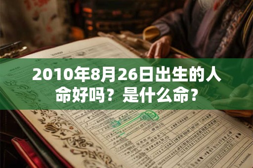 2010年8月26日出生的人命好吗？是什么命？