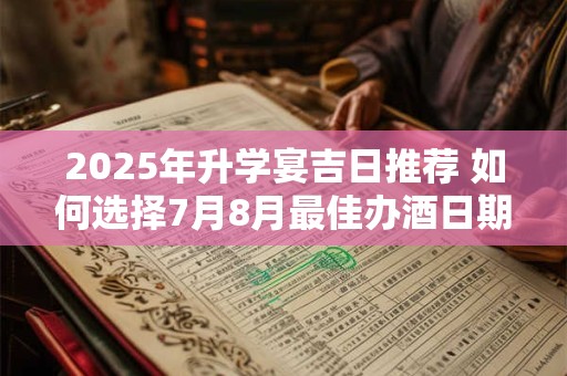 2025年升学宴吉日推荐 如何选择7月8月最佳办酒日期