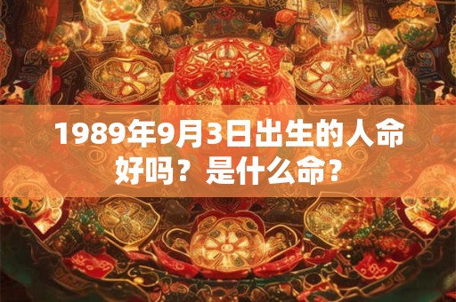 1989年9月3日出生的人命好吗？是什么命？