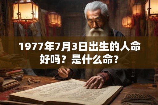 1977年7月3日出生的人命好吗？是什么命？