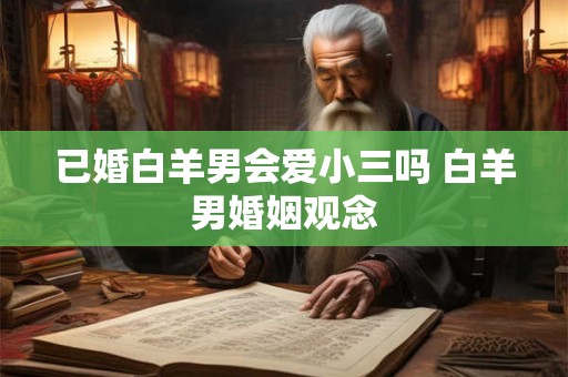 已婚白羊男会爱小三吗 白羊男婚姻观念