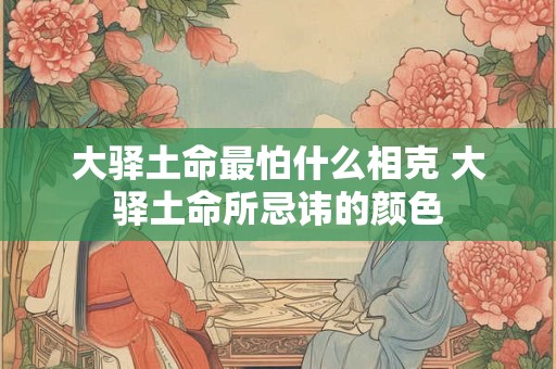 大驿土命最怕什么相克 大驿土命所忌讳的颜色