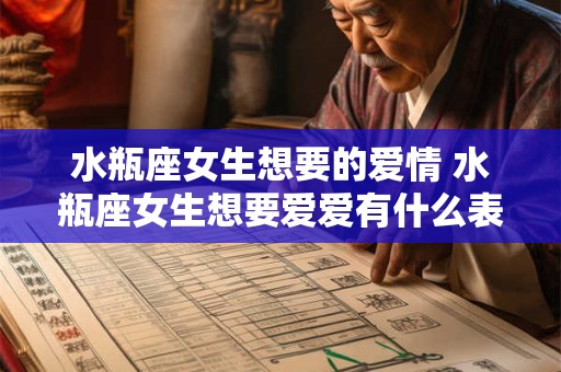 水瓶座女生想要的爱情 水瓶座女生想要爱爱有什么表现