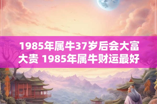 1985年属牛37岁后会大富大贵 1985年属牛财运最好的年份