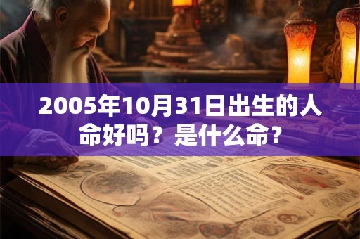 2005年10月31日出生的人命好吗？是什么命？