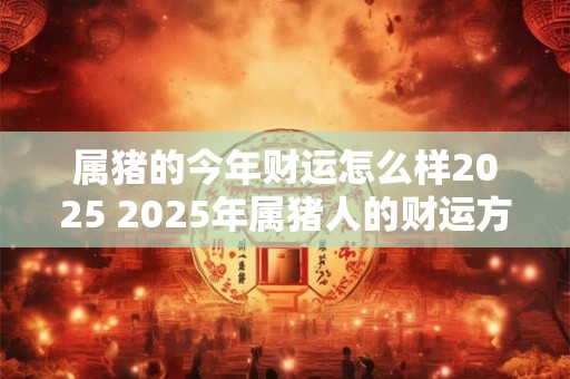 属猪的今年财运怎么样2025 2025年属猪人的财运方位