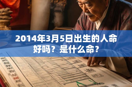 2014年3月5日出生的人命好吗？是什么命？
