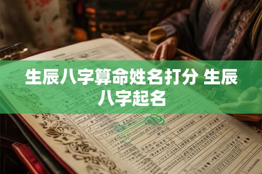生辰八字算命姓名打分 生辰八字起名