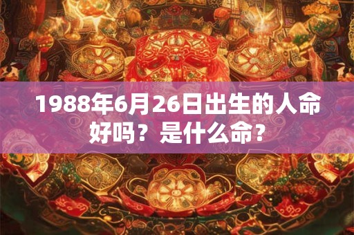 1988年6月26日出生的人命好吗？是什么命？