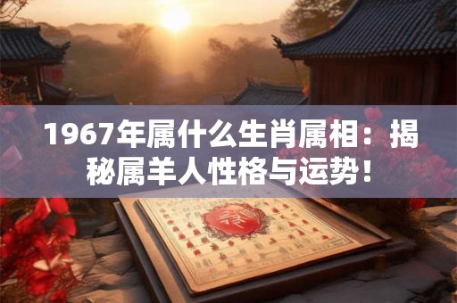 1967年属什么生肖属相：揭秘属羊人性格与运势！