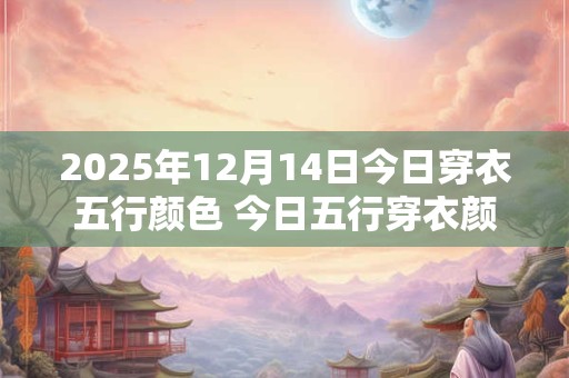 2025年12月14日今日穿衣五行颜色 今日五行穿衣颜色搭配！