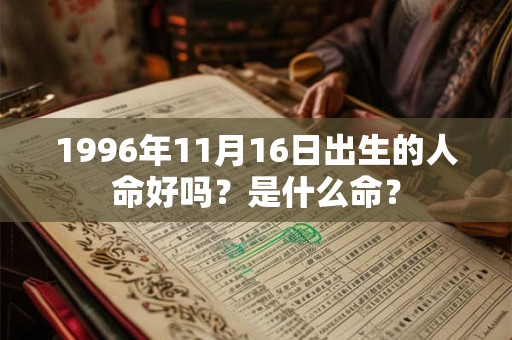 1996年11月16日出生的人命好吗？是什么命？
