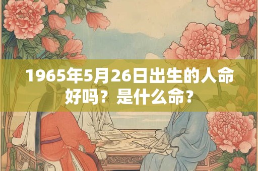 1965年5月26日出生的人命好吗？是什么命？