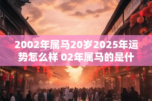 2002年属马20岁2025年运势怎么样 02年属马的是什么命