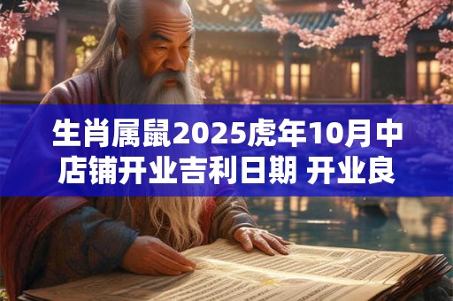 生肖属鼠2025虎年10月中店铺开业吉利日期 开业良机查询