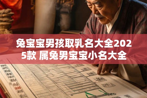 兔宝宝男孩取乳名大全2025款 属兔男宝宝小名大全
