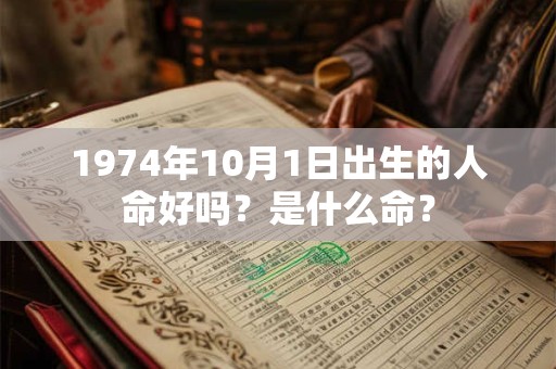 1974年10月1日出生的人命好吗？是什么命？