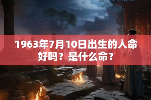 1963年7月10日出生的人命好吗？是什么命？