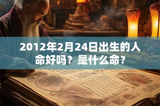 2012年2月24日出生的人命好吗？是什么命？