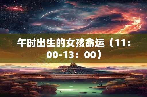 午时出生的女孩命运（11：00-13：00）