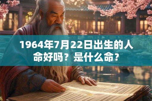1964年7月22日出生的人命好吗？是什么命？