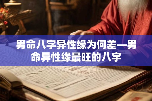 男命八字异性缘为何差—男命异性缘最旺的八字