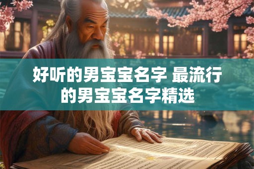好听的男宝宝名字 最流行的男宝宝名字精选