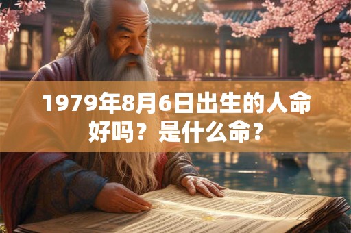 1979年8月6日出生的人命好吗？是什么命？