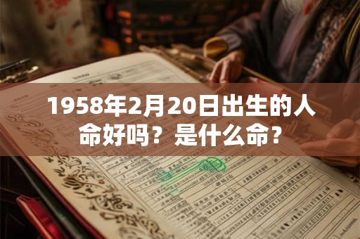 1958年2月20日出生的人命好吗？是什么命？