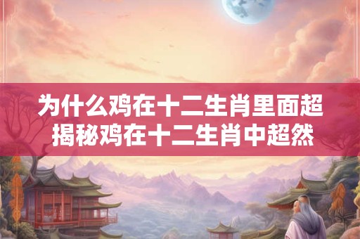 为什么鸡在十二生肖里面超 揭秘鸡在十二生肖中超然的奥秘