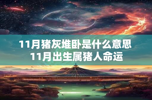 11月猪灰堆卧是什么意思 11月出生属猪人命运