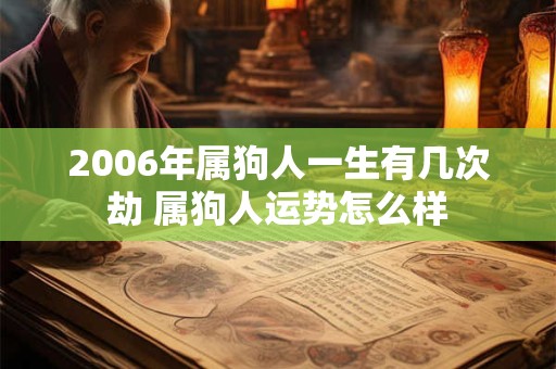 2006年属狗人一生有几次劫 属狗人运势怎么样