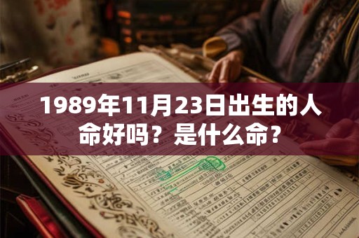 1989年11月23日出生的人命好吗？是什么命？