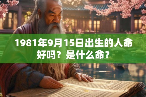 1981年9月15日出生的人命好吗？是什么命？