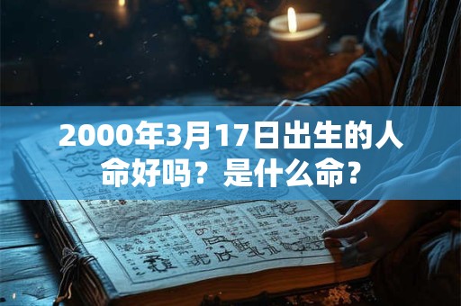 2000年3月17日出生的人命好吗？是什么命？
