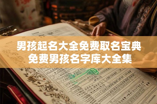 男孩起名大全免费取名宝典 免费男孩名字库大全集