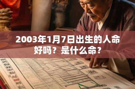 2003年1月7日出生的人命好吗？是什么命？