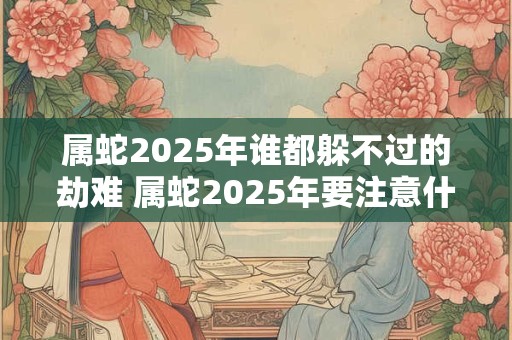属蛇2025年谁都躲不过的劫难 属蛇2025年要注意什么