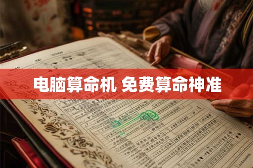 电脑算命机 免费算命神准