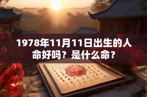 1978年11月11日出生的人命好吗？是什么命？