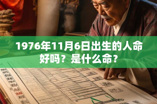 1976年11月6日出生的人命好吗？是什么命？