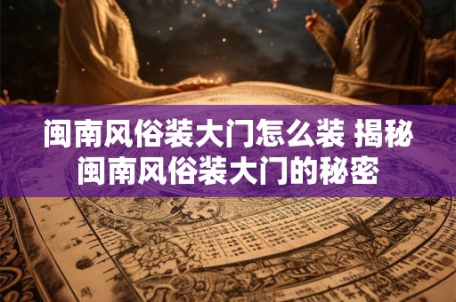 闽南风俗装大门怎么装 揭秘闽南风俗装大门的秘密 闽南风俗装大门怎么装 揭秘闽南风俗装大门的秘密