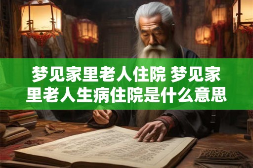 梦见家里老人住院 梦见家里老人生病住院是什么意思