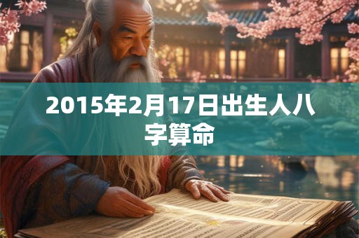 2015年2月17日出生人八字算命