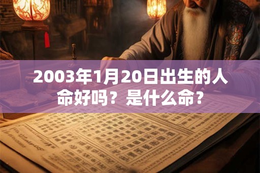 2003年1月20日出生的人命好吗？是什么命？