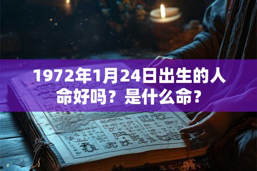 1972年1月24日出生的人命好吗？是什么命？