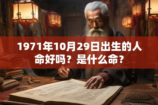 1971年10月29日出生的人命好吗？是什么命？