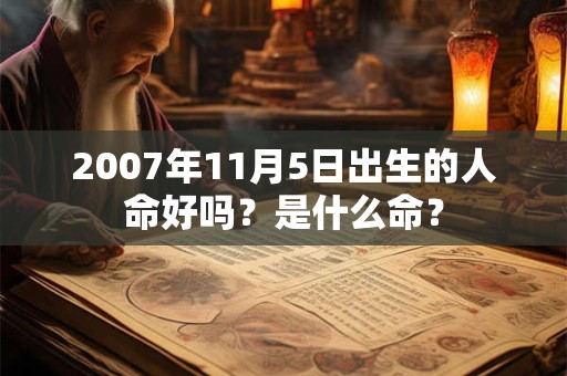 2007年11月5日出生的人命好吗？是什么命？